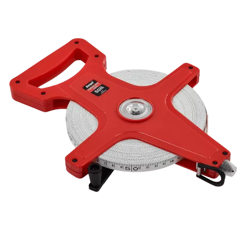 Mérőszalag 50m nyitott üvegszálas műanyag szalag 50 méteres mérőszalag Berger