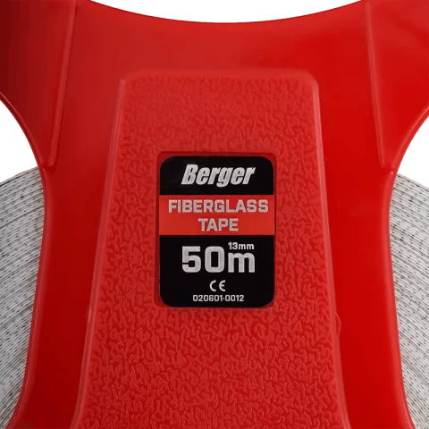 Mérőszalag 50m nyitott üvegszálas műanyag szalag 50 méteres mérőszalag Berger