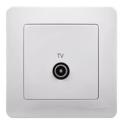 Schneider SEDNA Design TV antenna aljzat 7dB átmenő fehér SDD111474