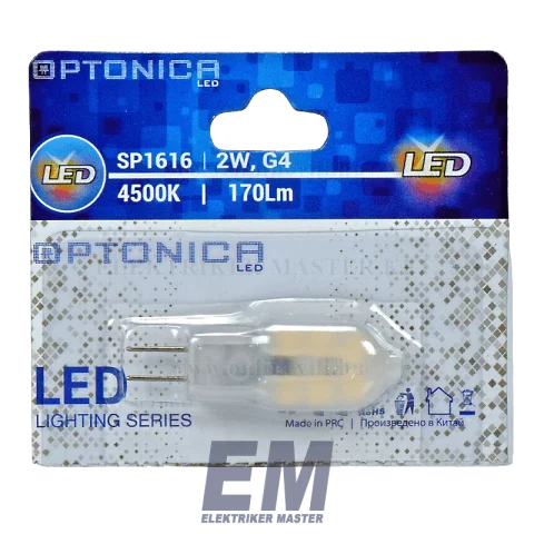 G4 LED Izzó 2W 4500K természetes fehér 12V Optonica
