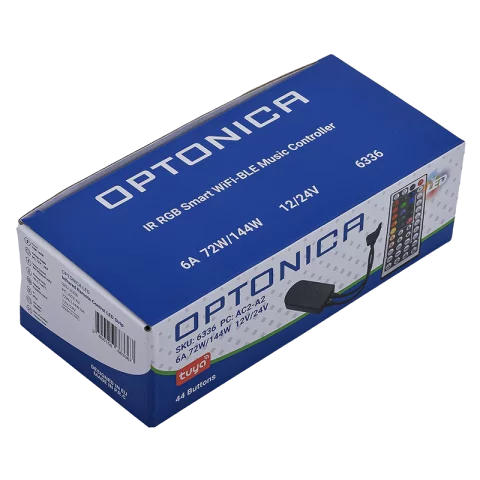 Led Szalag Vezérlő Okos Wifi 144W 12-24V 44 Gombos távirányítóval Tuya Smart Music Optonica