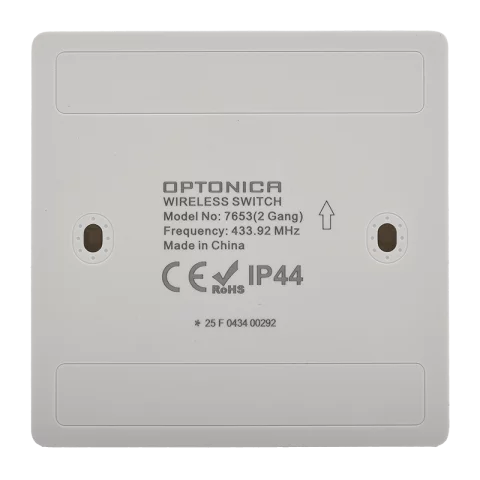 Vezeték nélküli KINETIC kapcsoló szett 2 áramkörös csillár kapcsoló IP44 fehér 2x600W Optonica