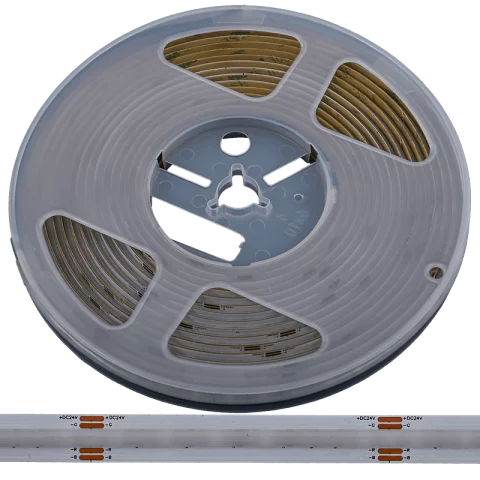 COB Led Szalag Beltéri RGB SMD 576LED/m 14W/m 24V 5m 10mm széles Optonica