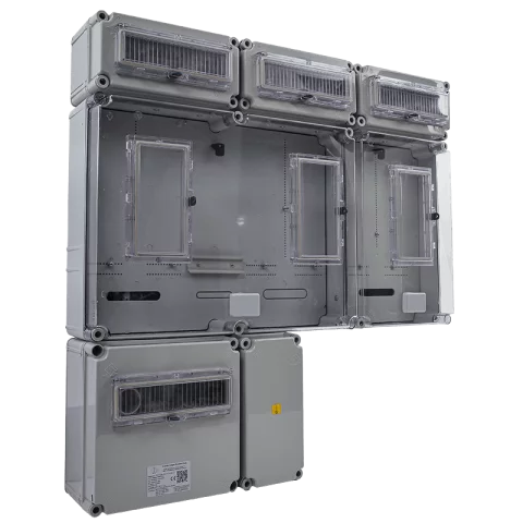 Csatári Plast PVT 7590 Á-V-H Fm-SZ ÁK-U 1/3 fázisú kombinált villanyóra szekrény 12m szabadvezetékes