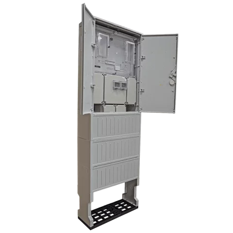 Csatári Plast PVT-K-L Á-V Fm-U 1/3 fázisú kombinált villanyóra szekrény lábazattal (n+é) földkábeles