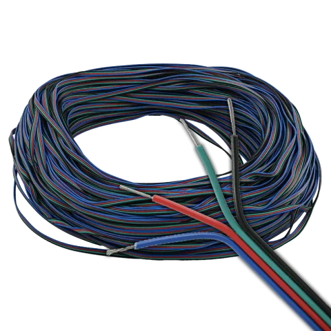 LED szalag vezeték 4 eres színes RGB LED szalaghoz 4x0,35mm2