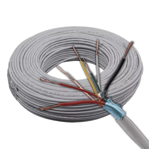 Riasztó kábel 2x0,5 + 4x0,22 sodrott réz vezeték Alarm kábel