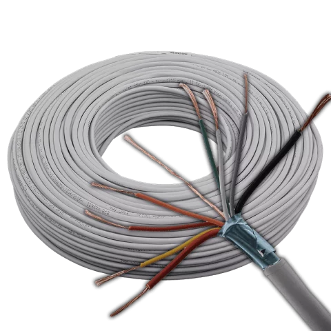 Riasztó kábel 2x0,5 + 6x0,22 sodrott réz vezeték Alarm kábel