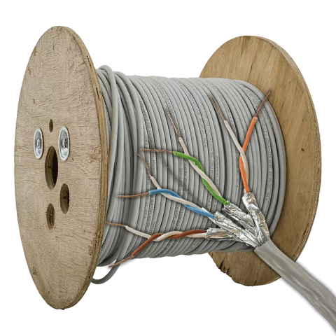 FTP internet lan fali kábel Cat6a (U/FTP LSZH 650MHz) tömör réz vezeték R&M 308247