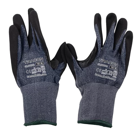 Kesztyű Gumírozott Munkavédelmi védőkesztyű Érintőképernyőhöz Vágásbiztos 10-es XL Tracon GLOVC10