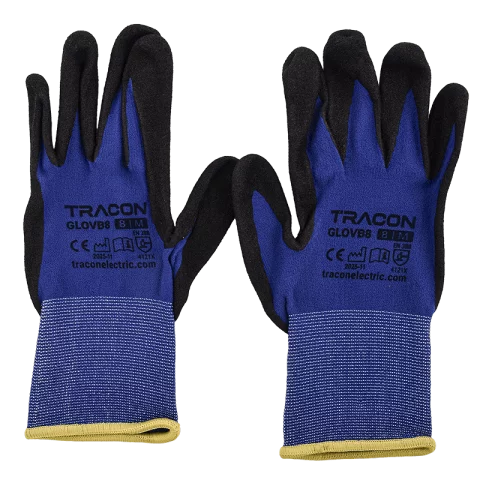 Kesztyű Gumírozott Munkavédelmi védőkesztyű Érintőképernyőhöz 8-as M Tracon GLOVB8