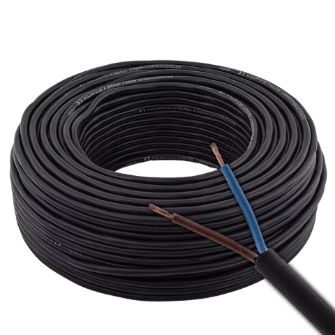 Gumikábel GT 2x0,75 (H05RR-F) sodrott réz kábel