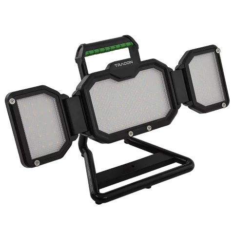 LED Reflektor Hordozható Tölthető Akkumulátoros 50W 4000K Állvány-kézi lámpa Tracon RSMDAB50W