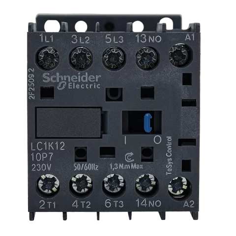 Schneider Mágneskapcsoló 12A 5,5kW 3 záró + 1 záró 230V AC 50/60 Hz LC1K1210P7