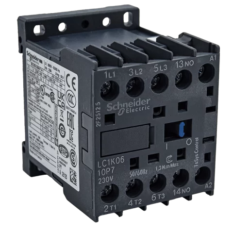 Schneider Mágneskapcsoló 6A 3 záró+1 záró 230V AC 50/60 Hz LC1K0610P7