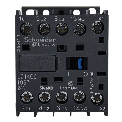Schneider Mágneskapcsoló 9A 4kW 3 záró + 1 záró 24V AC 50/60 Hz LC1K0910B7