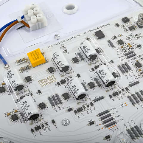Mennyezeti lámpa LED 60W 4500lm 510mm CCT 3-6000K dimmelhető Fa minta távirányítóval Optonica