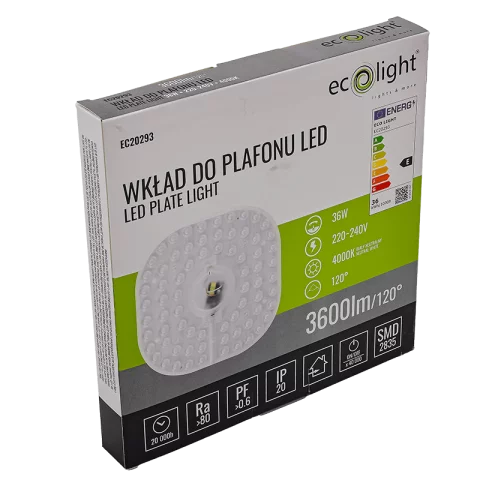 Cserélhető LED modul 36W 4000K természetes fehér 3600lm Beépíthető led modul Ecolight EC20293