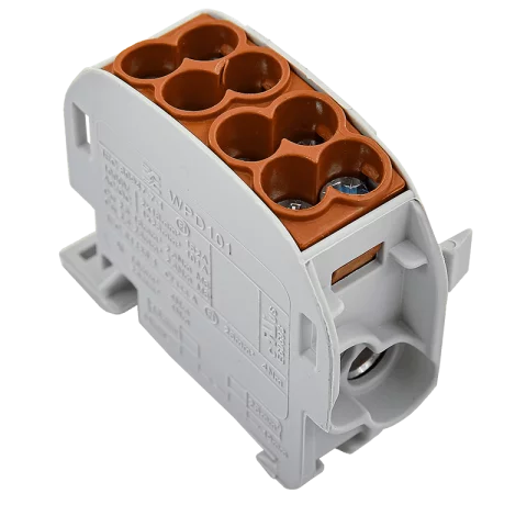 Fővezetéki leágazó sorkapocs 25 mm2 Barna 1000V DC 2x25/2x16 BN Weidmüller WPD 101