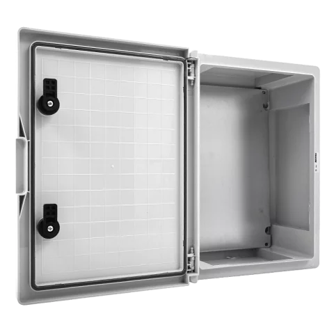 Műanyag IP65 kültéri elosztószekrény 400x300x165mm IK10 AC/DC 1000V Tracon TME403017