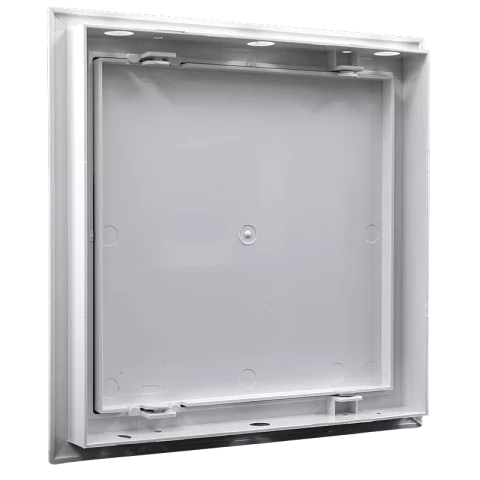 Szerelőajtó műanyag fehér 200x200mm Revíziós ajtó 197x197mm beépítés Vents D 200x200