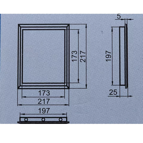 Szerelőajtó műanyag fehér 200x200mm Revíziós ajtó 197x197mm beépítés Vents D 200x200