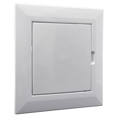 Szerelőajtó műanyag fehér 100x100mm Revíziós ajtó 98x98mm beépítés Vents D 100x100
