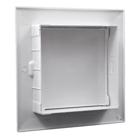 Szerelőajtó műanyag fehér 100x100mm Revíziós ajtó 98x98mm beépítés Vents D 100x100