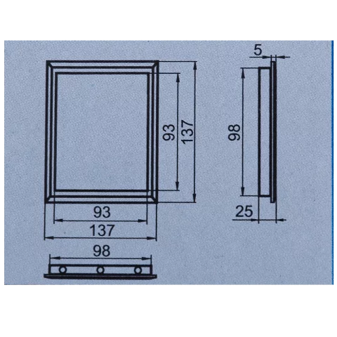Szerelőajtó műanyag fehér 100x100mm Revíziós ajtó 98x98mm beépítés Vents D 100x100
