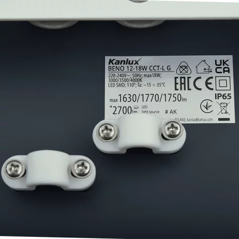 Mennyezeti lámpa LED 12-18W CCT Állítható színhőmérséklet IP65 Grafit Kanlux BENO 12-18W CCT-L G