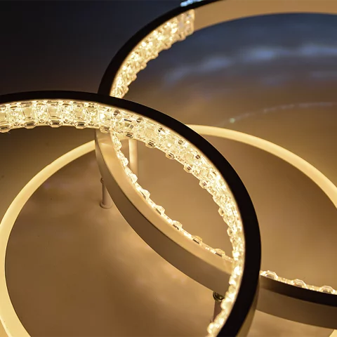 Mennyezeti lámpa LED 55W Smart okostelefon és távirányító vezérlés Dimmelhető kristály Nedes J3302/W
