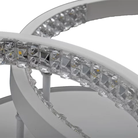 Mennyezeti lámpa LED 55W Smart okostelefon és távirányító vezérlés Dimmelhető kristály Nedes J3302/W
