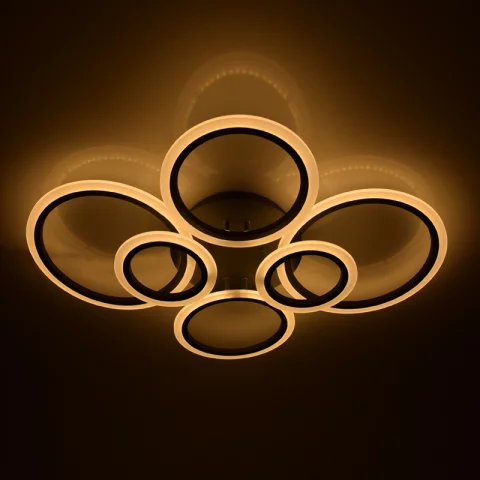 Mennyezeti lámpa LED Smart 85W 7300lm 700mm dimmelhető távirányítóval okos fekete Nedes