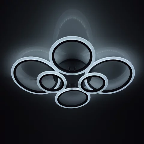 Mennyezeti lámpa LED Smart 85W 7300lm 700mm dimmelhető távirányítóval okos fekete Nedes