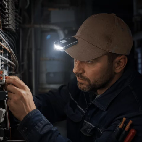 Tölthető LED lámpa simléderes sapkához 160lm csiptetővel Akkumulátoros lámpa Extol Light