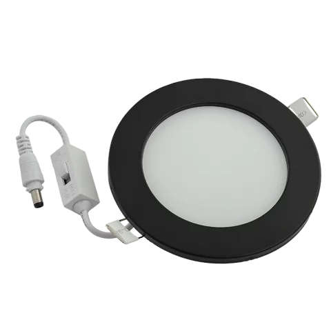 LED Panel Mennyezeti Beépíthető 6W CCT Állítható Színhőmérséklet Kerek Fekete 420lm Optonica 12922