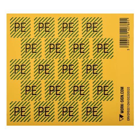Figyelmeztető Matrica Öntapadós "PE" 20x20mm 20 db/ív