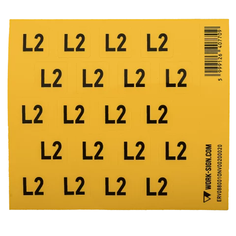 Figyelmeztető Matrica Öntapadós "L2" 20x20mm 20db/ív