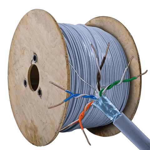 FTP internet lan kábel Cat6 (F/UTP 350MHz) 4x2x0,5 tömör réz vezeték BITNER