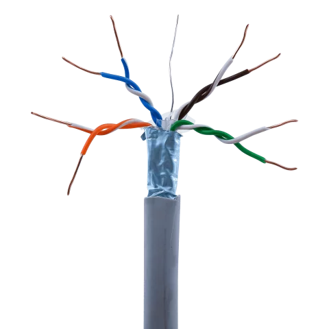 FTP internet lan kábel Cat6 (F/UTP 350MHz) 4x2x0,5 tömör réz vezeték BITNER