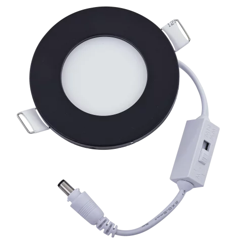 LED Panel Mennyezeti Beépíthető 3W CCT Állítható Színhőmérséklet Kerek Fekete 210lm Optonica 12921