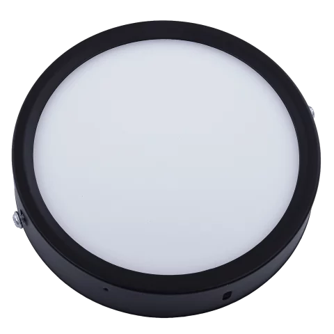 LED Panel Mennyezeti Falon kívüli 12W CCT Állítható Színhőmérséklet Kerek Fekete 840lm Optonica