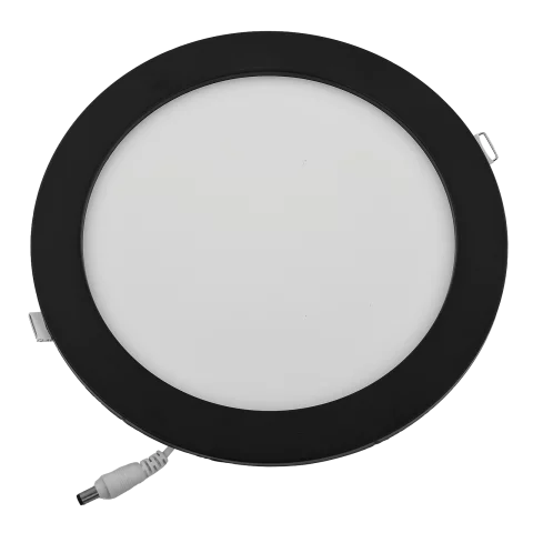 LED Panel Mennyezeti Beépíthető 18W CCT Állítható Színhőmérséklet Kerek Fekete 1260lm Optonica 12924