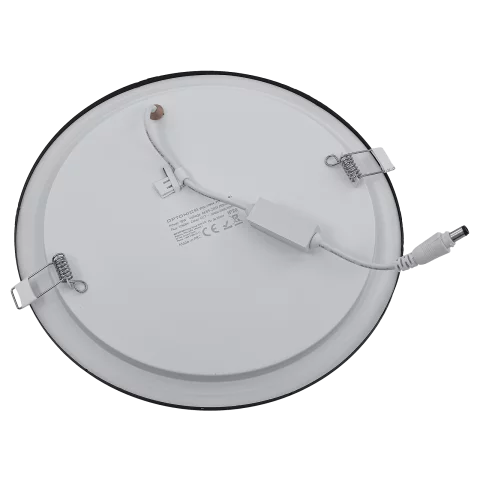 LED Panel Mennyezeti Beépíthető 18W CCT Állítható Színhőmérséklet Kerek Fekete 1260lm Optonica 12924