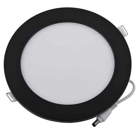 LED Panel Mennyezeti Beépíthető 12W CCT Állítható Színhőmérséklet Kerek Fekete 840lm Optonica 12923