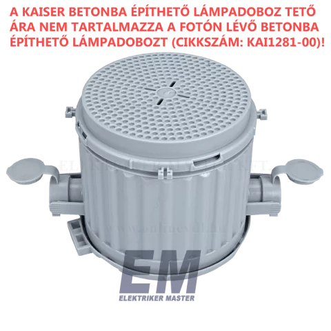 HaloX 100 Doboztető betonba építhető lámpadobozhoz 100mm Előlap Kaiser 1281-10