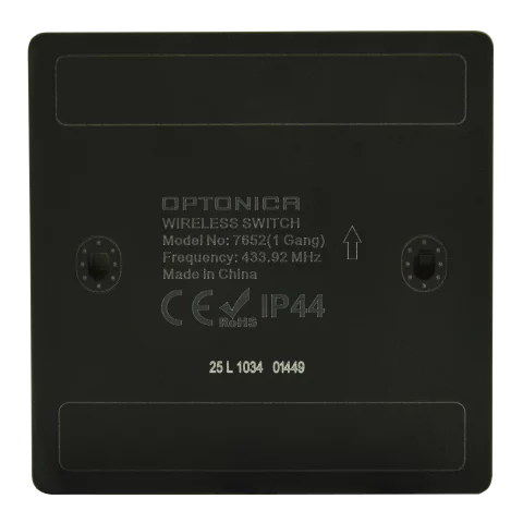 Vezeték nélküli KINETIC kapcsoló szett 1 áramkörös IP44 fekete 600W Optonica