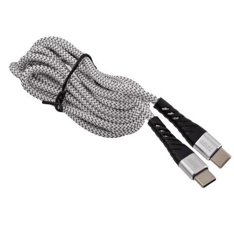 USB kábel Type-C fejjel 2m Telefon töltő kábel USB Type-C Type-C adatkábel szövet Delight 55435-2
