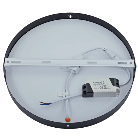 LED Panel Mennyezeti Falon kívüli 24W CCT Állítható Színhőmérséklet Kerek Fekete 1680lm Optonica