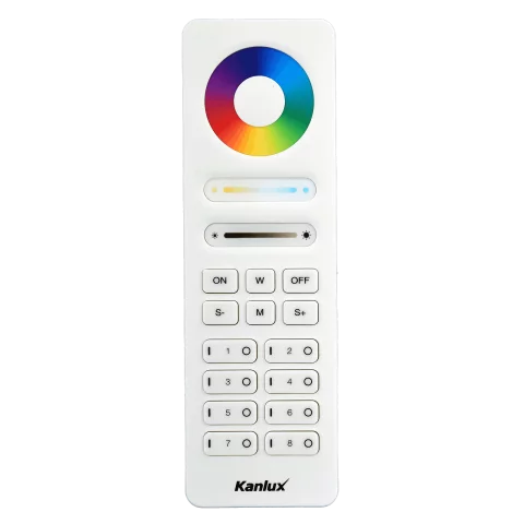 Távirányító RGBW CCT Led szalaghoz 8 zónás Fehér zónavezérlő RF Kanlux REMOTE N 8 RGB/CCT-W